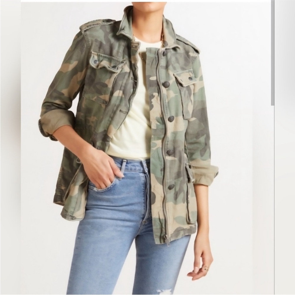 Free People “Not Your Brothers Surplus Jacket” Camouflage Military Style